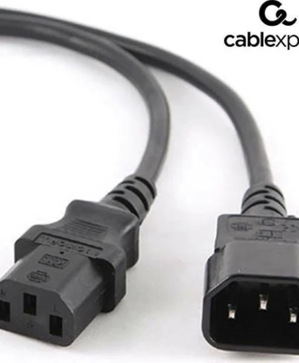Cablexpert IEC C13 - IEC C14 Cable 3m Μαύρο PC-189-VDE-3M