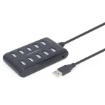 Gembird Hub 10 Θυρών USB 2.0 με σύνδεση USB-A UHB-U2P10P-01