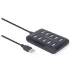 Gembird Hub 10 Θυρών USB 2.0 με σύνδεση USB-A UHB-U2P10P-01 - Image 4