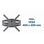 Gembird WM-60ST-01 Βάση Τηλεόρασης Τοίχου με Βραχίονα έως 60" και 36kg Μαύρο - Image 7