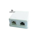 Cablexpert Διπλή Εξωτερική Πρίζα Δικτύου RJ45 Τύπου Cat5 σε Λευκό Χρώμα (CAT5e) GM-SMB2 NCAC-HS-SMB2 - Image 4
