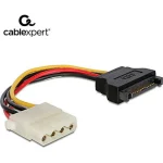 Cablexpert 15-Pin Sata - 4-Pin Molex Cable 0.15m Πολύχρωμο CC-SATA-PS-M