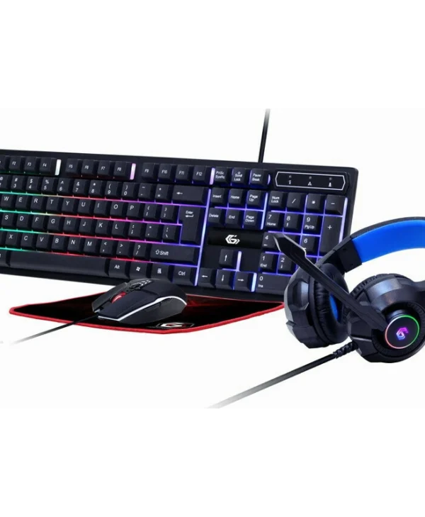 Gembird Ghost Gaming Πληκτρολόγιο με RGB φωτισμό (Αγγλικό US) GGS-UMGL4-02