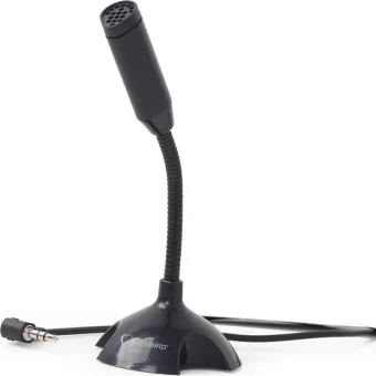 Gembird MIC-D-02 Μικρόφωνο 3.5mm Επιτραπέζιο, Gooseneck για Φωνητικά