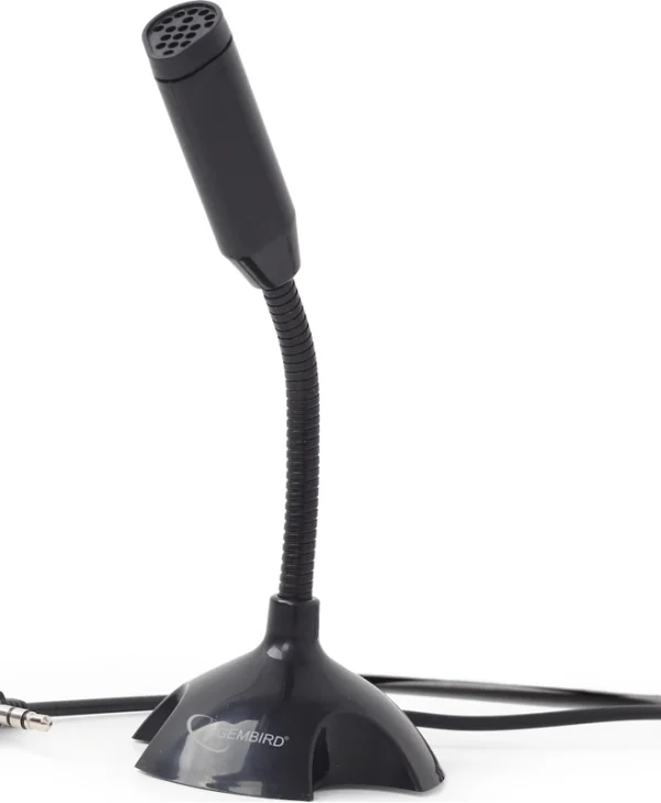 Gembird MIC-D-02 Μικρόφωνο 3.5mm Επιτραπέζιο, Gooseneck για Φωνητικά