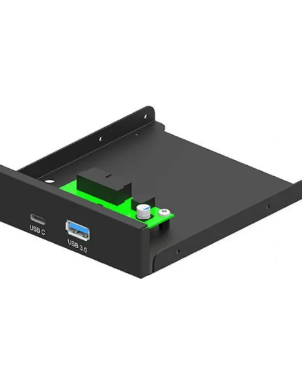 Gembird Πλαϊνό Πάνελ 3.5'' front PC panel, USB 3.1 Type-A + Type-C port, black FDI3-U3C-01