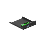 Gembird Πλαϊνό Πάνελ 3.5'' front PC panel, USB 3.1 Type-A + Type-C port, black FDI3-U3C-01 - Image 2