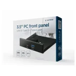Gembird Πλαϊνό Πάνελ 3.5'' front PC panel, USB 3.1 Type-A + Type-C port, black FDI3-U3C-01 - Image 4