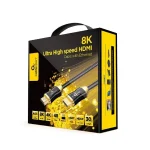 Cablexpert High Speed HDMI 2.1 Ultra High Speed 48Gbps 4K 120Hz HDR VRR Cable HDMI male - HDMI male 30m Χρυσό CCBP-HDMI8K-AOC-30M - Image 2