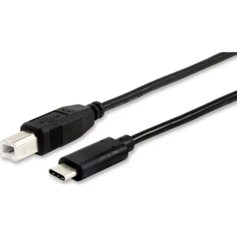 Equip USB 2.0 Cable USB-C male - USB-B Μαύρο 1.0m 12888207