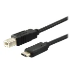 Equip USB 2.0 Cable USB-C male - USB-B Μαύρο 1.0m 12888207 - Image 2