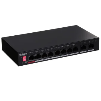 Dahua PFS3010-8ET-96 v2 Unmanaged L2 PoE++ Switch με 10 Θύρες Gigabit (1Gbps) Ethernet DH-PFS3010-8ET-96-V2