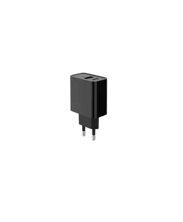 Gembird Φορτιστής Χωρίς Καλώδιο με Θύρα USB-A και Θύρα USB-C 20W Power Delivery / Quick Charge 3.0 Μαύρος (TA-UC-PDQC20-01-BK)