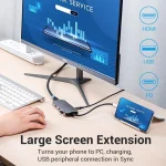 Vention TODHB USB-C Docking Station με HDMI 4K PD και συνδεση 2 Οθονών Γκρι - Image 4