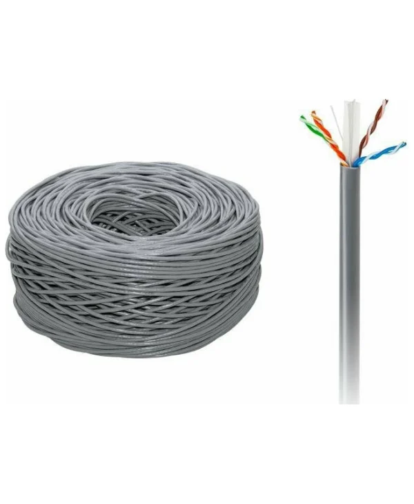 Cabletech U/UTP Cat.6e (High Speed) Καλώδιο Δικτύου Ethernet χωρίς ακροδέκτες 1m Γκρι 4956