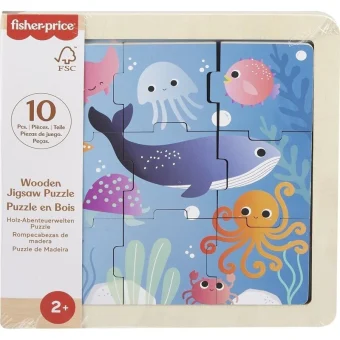 Ξύλινο Παιδικό Puzzle Ζωάκια Του Βυθού 9pcs Fisher Price HXV15