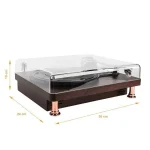 DNA TT1 Πικάπ με Belt Drive, Προενίσχυση και Ενσωματωμένα Ηχεία Καφέ 5908249816336 - Image 12
