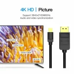 Vention Cable DisplayPort male - mini DisplayPort male 3m Μαύρο (HAABI) - Image 3