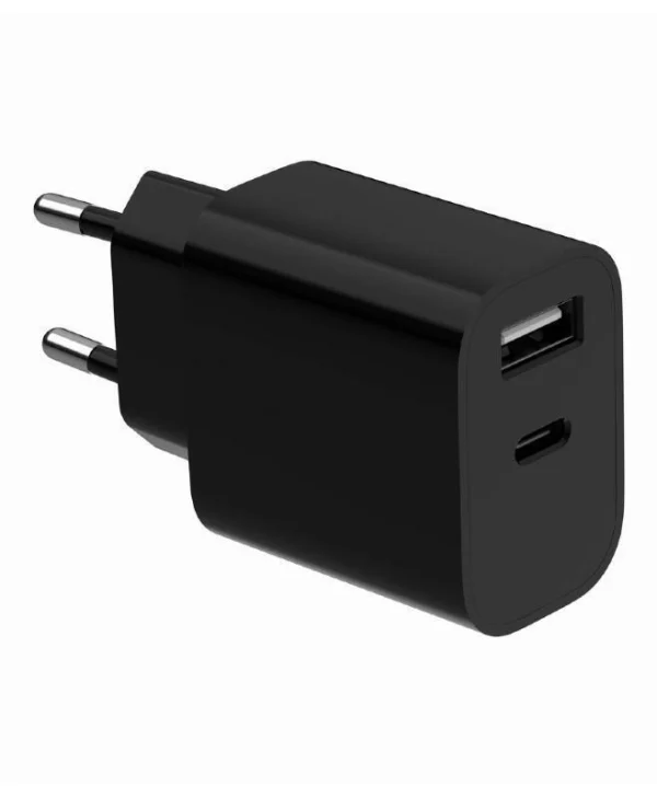 Gembird Φορτιστής Χωρίς Καλώδιο με Θύρα USB-A και Θύρα USB-C Μαύρος (TA-UC-2AC12-01-BK)