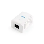 Cablexpert Μονή Πρίζα Δικτύου RJ45 με Πλαίσιο Τύπου Cat6 σε Λευκό Χρώμα NCAC-1U6-01