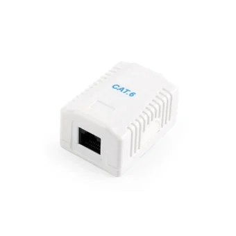 Cablexpert Μονή Πρίζα Δικτύου RJ45 με Πλαίσιο Τύπου Cat6 σε Λευκό Χρώμα NCAC-1U6-01