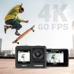 Kruger & Matz KM0292 Action Camera 4K Ultra HD με Οθόνη 2" και Wi-Fi Μαύρη - Image 2