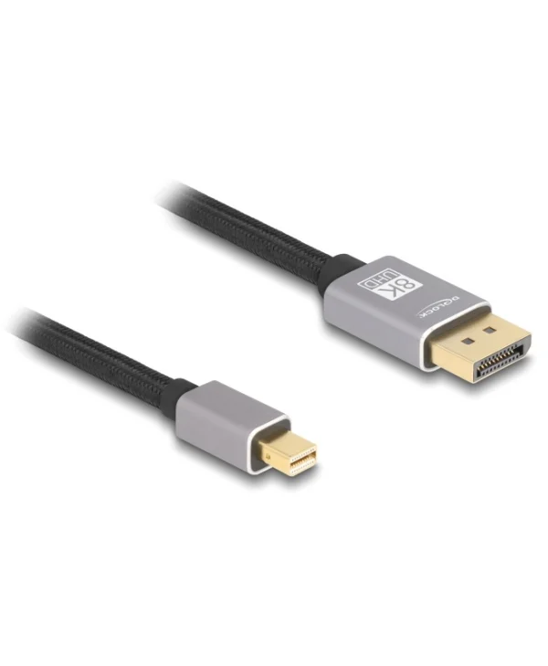 DeLock Cable mini DisplayPort male - DisplayPort male 2m Μαύρο (81092)