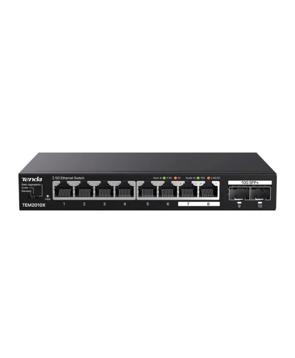Tenda TEM2010X Unmanaged L2 Switch με 8 Θύρες Gigabit (1Gbps) Ethernet και 2 SFP Θύρες