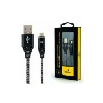 Cablexpert Braided USB 2.0 to micro USB Cable Μαύρο 1m (CC-USB2B-AMMBM-1M-BW) CC-USB2B-AMmBM-1M-BW