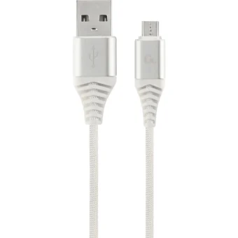 Gembird Regular USB 2.0 to micro USB Cable Λευκό 2m (CC-USB2B-AMMBM-2M-BW2) CC-USB2B-AMmBM-2M-BW2