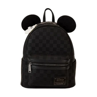 Loungefly Παιδική Τσάντα Πλάτης Μαύρη 23x23x11.4εκ. Disney Mickey Ear Evergreen Mini WDBK3854