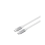 Havit Braided USB 2.0 Cable USB-C male - USB-C 60W PD Λευκό 1m CB6290 - Image 2