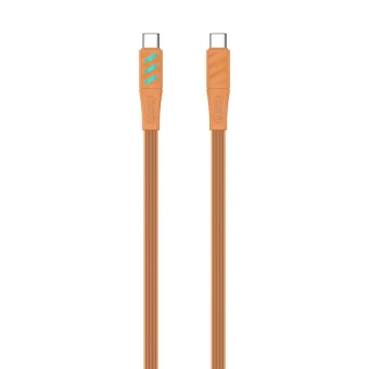 Havit Braided USB 2.0 Cable USB-C male - USB-C 60W PD Πορτοκαλί 1m CB6254