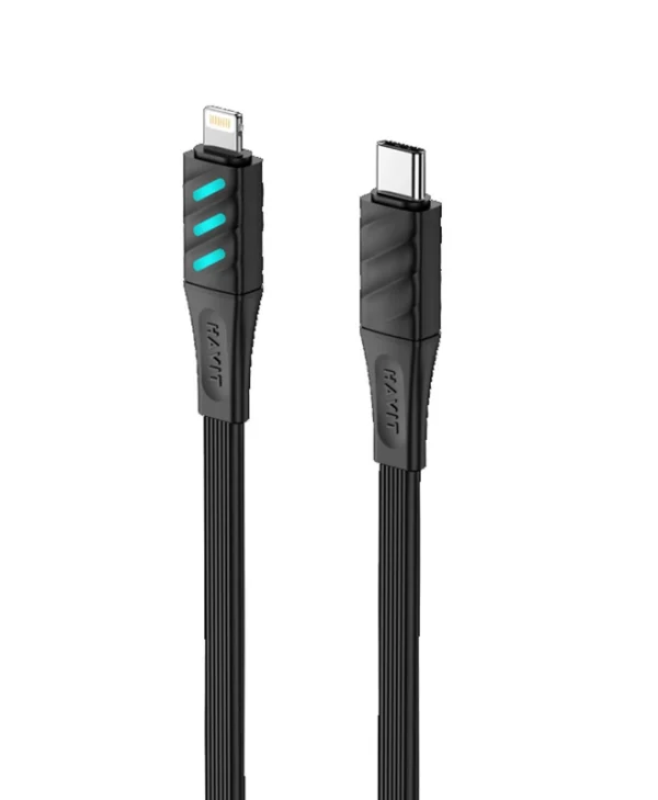 Havit LED USB-C to Lightning Cable Μαύρο 1m (CB6255)