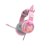 Havit H2233D On Ear Gaming Headset με σύνδεση USB / 3.5mm Ροζ H2233D-PINK - Image 2