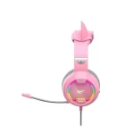 Havit H2233D On Ear Gaming Headset με σύνδεση USB / 3.5mm Ροζ H2233D-PINK - Image 3