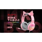 Havit H2233D On Ear Gaming Headset με σύνδεση USB / 3.5mm Ροζ H2233D-PINK - Image 7