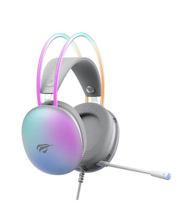 Havit H2037d Over Ear Gaming Headset με σύνδεση 2x3.5mm / USB Λευκό