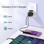 Havit Φορτιστής Χωρίς Καλώδιο με Θύρα USB-A και Θύρα USB-C 22W Power Delivery / Quick Charge 3.0 Μαύρος (UC132) UC132 EU - Image 3