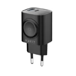 Havit Φορτιστής Χωρίς Καλώδιο με Θύρα USB-A και Θύρα USB-C 22W Power Delivery / Quick Charge 3.0 Μαύρος (UC132) UC132 EU - Image 5