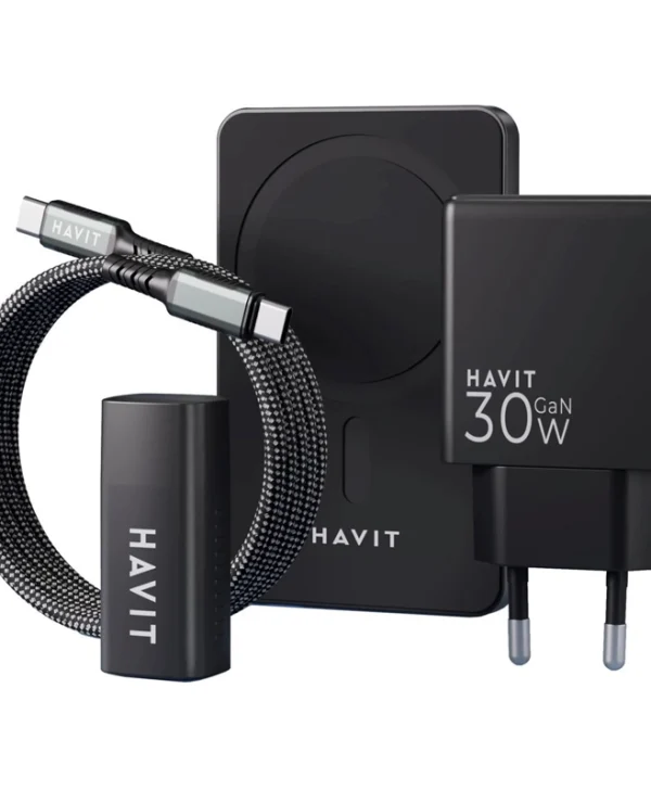 Havit Φορτιστής Χωρίς Καλώδιο Μαύρος (Charging Kit) 2024 gift kit EU