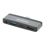 Manhattan USB-C Docking Station με HDMI 4K PD Γκρι (190404)