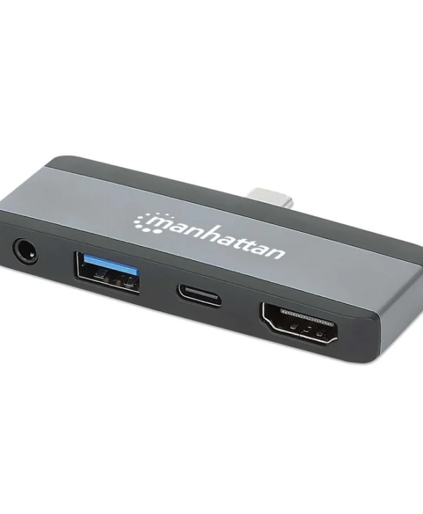 Manhattan USB-C Docking Station με HDMI 4K PD Γκρι (190404)