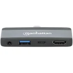 Manhattan USB-C Docking Station με HDMI 4K PD Γκρι (190404) - Image 4