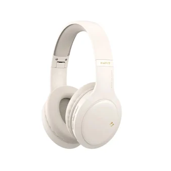 Havit H633BT Ασύρματα / Ενσύρματα Over Ear Ακουστικά με 22 ώρες Λειτουργίας Μπεζ