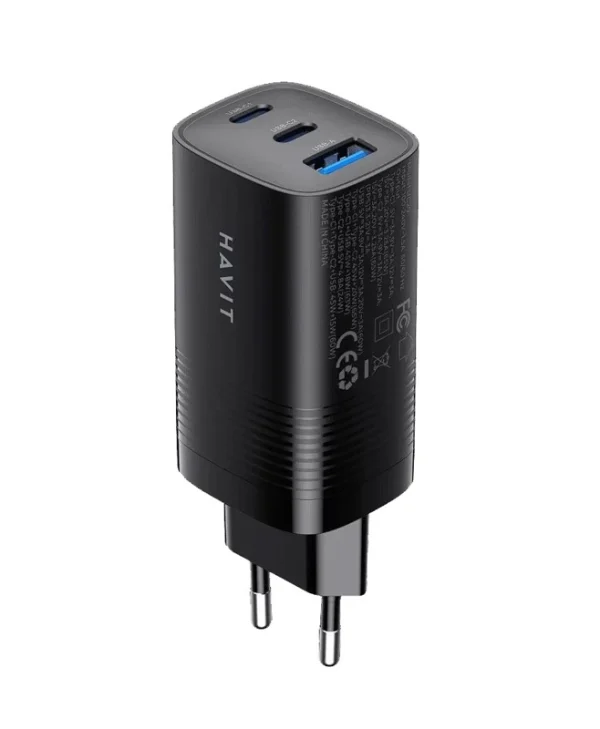 Havit Φορτιστής Χωρίς Καλώδιο 65W Quick Charge 2.0 Μαύρος (Uc20) UC20 EU