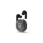 Gembird Transparent In-ear Bluetooth Handsfree Ακουστικά με Θήκη Φόρτισης Μαύρα TWST-01-BK
