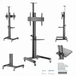 Gembird TVS-70T-02 Βάση Τηλεόρασης Δαπέδου έως 70kg Μαύρο - Image 9