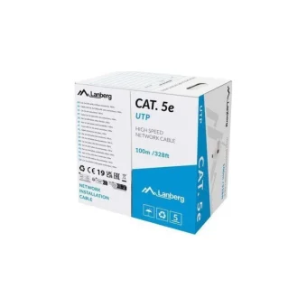 Lanberg U/UTP Cat.5e (Gigabit) Καλώδιο Δικτύου Ethernet 100m Γκρι LCU5-11CU-0100-S