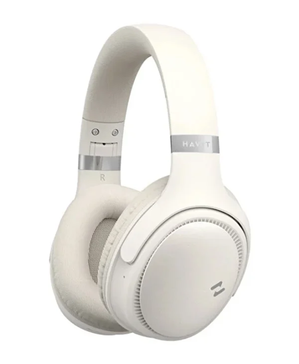 Havit H630BT Ασύρματα / Ενσύρματα Over Ear Ακουστικά με Ραδιόφωνο με 36 ώρες Λειτουργίας Beige H630BTby